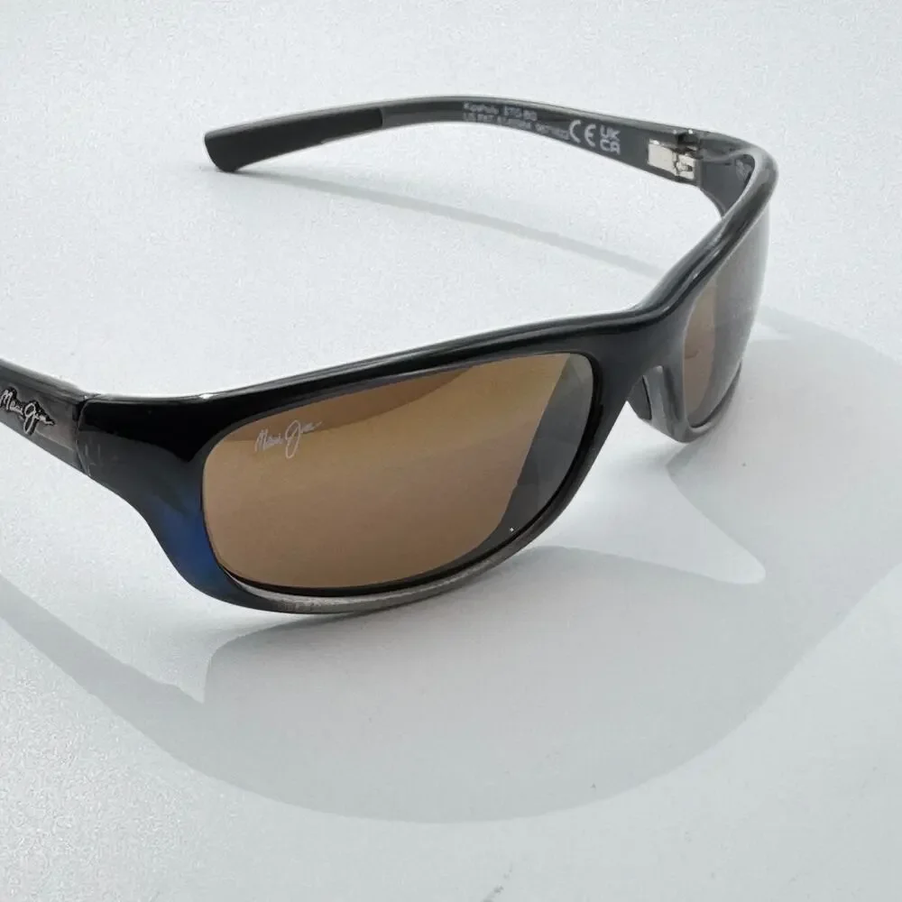 Maui Jim Sunglasses Kipahulu STG-BG MJ279-03F Brown Wrap Frame Bronze Lens 59mm